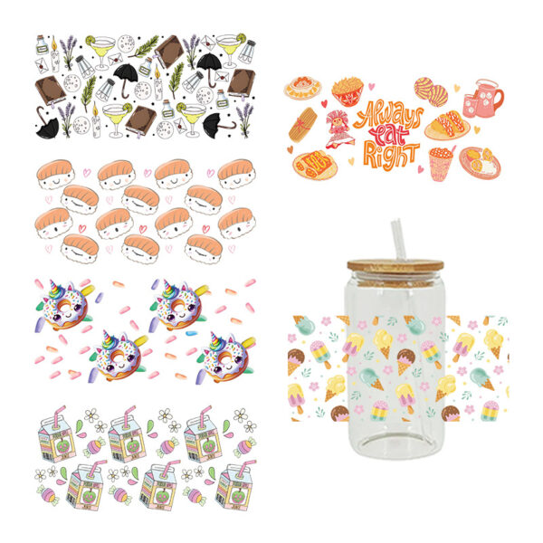 Wholesale UV Transfer Paste Glass Crystal Label Crystal Paste Cross-border Special Paste for 16oz Glass Cup 23cmX11cm