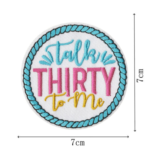 Wholesale Bar theme series slogan embroidery