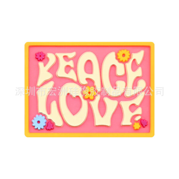 Wholesale 10PCS Anti-War Series Love and Peace DIY Silicone Beads