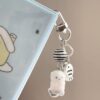 Wholesale Cartoon Flocked Puppy Phone Pendant Keychain