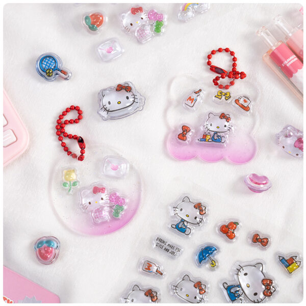 Wholesale Genuine Hello Kitty3D Relief Crystal Sticker Hello Kitty Sanrio Children's Cartoon Award Stereoscopic Sticker