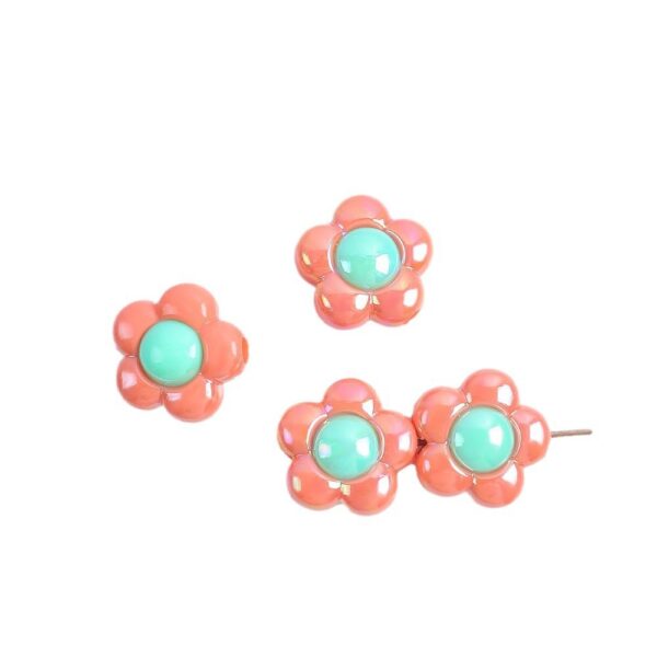 Wholesale 10pcs Acrylic Color Matching Plum Blossom Beads