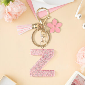 Pink z keychain