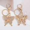 Wholesale Colorful Butterfly with Water Diamond Metal Keychain