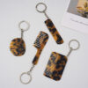 Wholesale Leopard print vinegar comb pendant keychain
