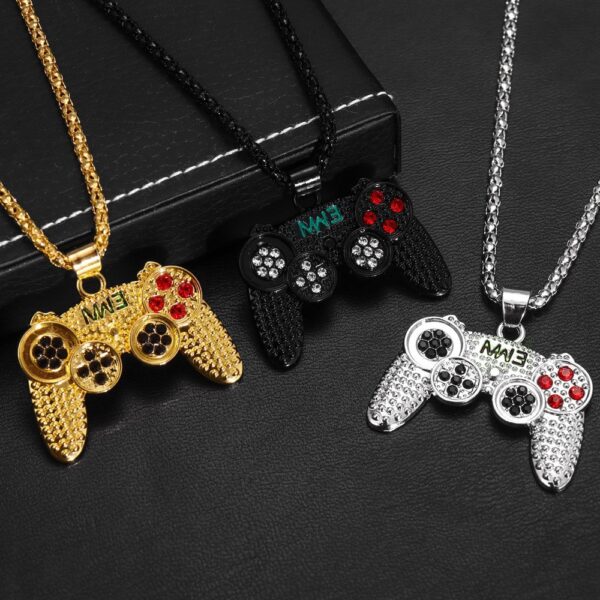 Wholesale Diamond encrusted game console controller necklace