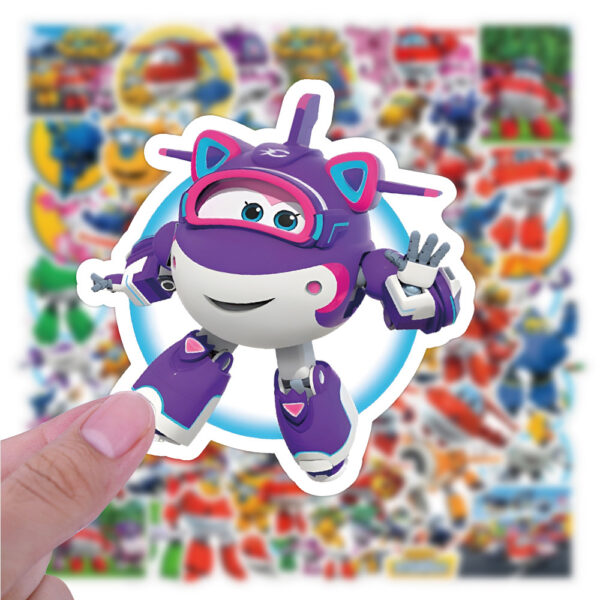 Wholesale 50 Cute Cartoon Super Wings Waterproof Vinyl Stickers OLY Exclusive