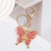 Wholesale Colorful Butterfly with Water Diamond Metal Keychain