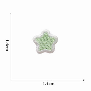 Green small five-pointed star cloth patch 17 #