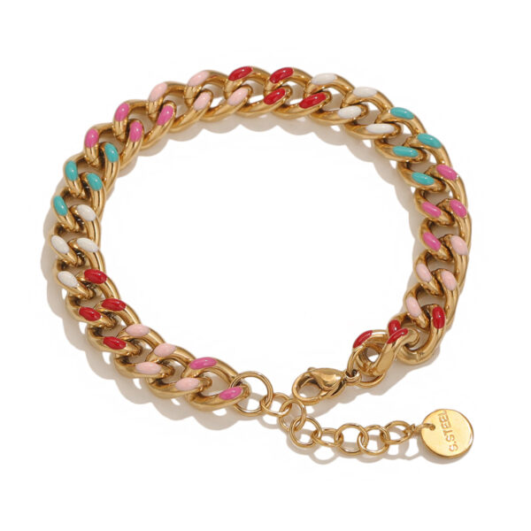 Wholesale Colorful Bracelets for Men and Women Stainless Steel Non-Fading Jewelry