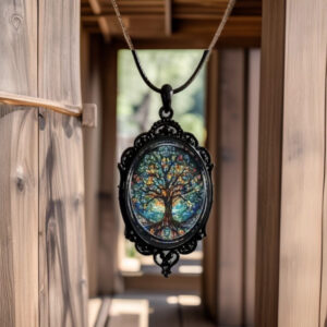 24 # Necklace-1 piece-tree of life d1666