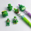 Wholesale 10pcs St. Patrick's Day Cartoon Four-Leaf Clover Focal Beads
