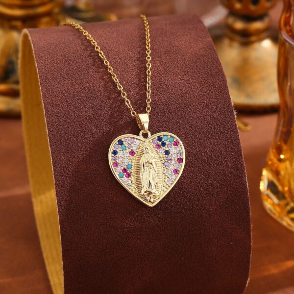 O1CN01QbEhj21qJbX5nExtH_3597185475-0-cib Wholesale Zircon Love Madonna Pendant Necklace