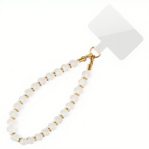 White chalcedony mobile phone chain