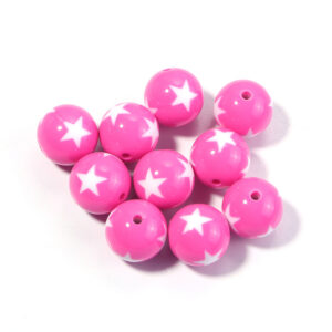 Rose red / Diameter: 12mm, hole diameter 2.8mm, 20 pcs/pack
