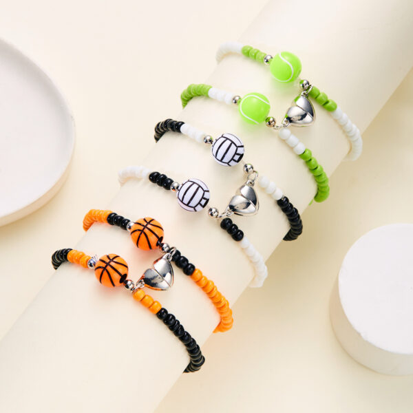 Wholesale Colorful Ball Valentine's Day Adjustable Bracelet