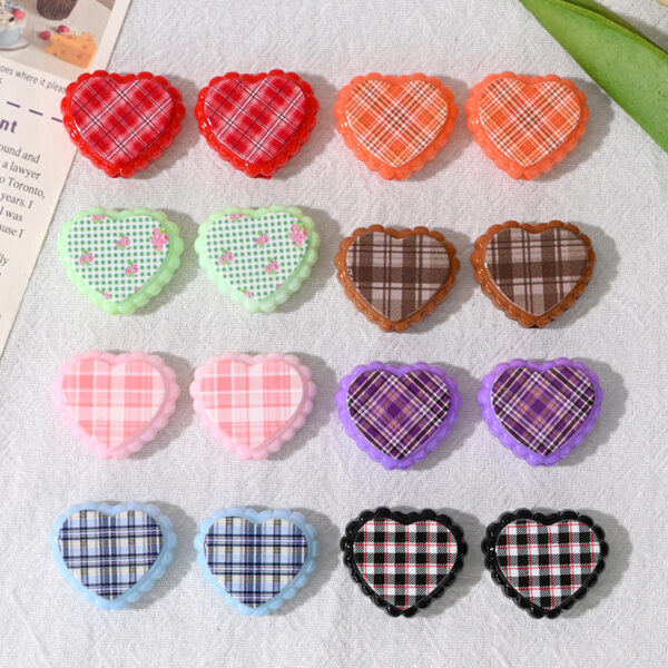 Wholesale Wavy diagonal check heart