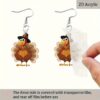 Wholesale Easter turkey hat acrylic earrings