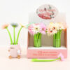 Wholesale Cute Colorful Flower Soft Silicone Decor Shaking Pens, Kawaii Student Writing Gel Pen Stationery Gifts