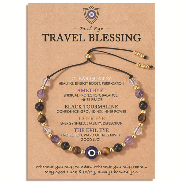 Wholesale Devil's Eye Bracelet Gold Tail Bead Pull Drawstring Crystal Bracelet