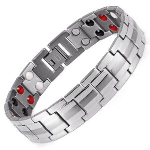 Double-row magnet bracelet silver