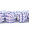 Wholesale 20MM Purple Resin Rhinestone Beads Bubblegum Beads