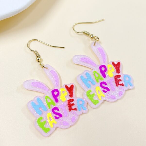 Wholesale Easter Acrylic Rabbit Earrings Cartoon Cute Pink Earrings
