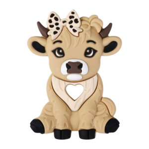 Light yellow bow high ground cow teether