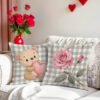Wholesale Pink Suit Valentine's Day Pillow Cover Linen Letter Print Cushion