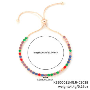 3mm rose gold round colored stone