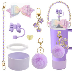 Purple bow 8-piece set (minimum of 5 sets per style) / 7-piece set (excluding cups)