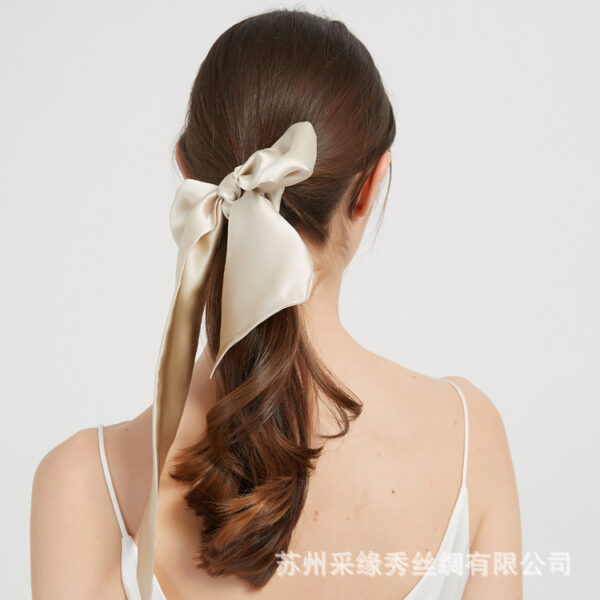 O1CN01QrGADj1XnqauaThmN_2859712969-0-cib Wholesale hair rope hair aessories bow silk hair ring Hair Scrunchies