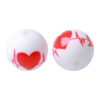 Wholesale Valentine's Day silicone beads 15mm printing round beads