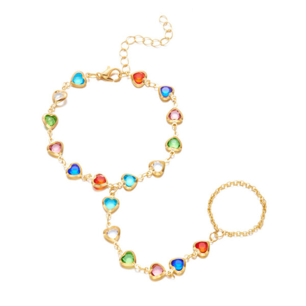 O1CN01QuQHrx1RNOT4G3e9R_2219658172099-0-cib Wholesale heart adjustable connected finger bracelet