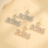 Wholesale 2026 Digital Full Diamond Earrings