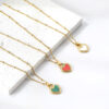 Wholesale 18k Gold-Plated Heart Pendant Stainless Steel Necklace