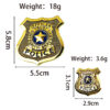 Wholesale Golden cartoon police officer badge accessory badge