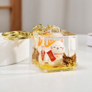 Lucky cat【bring fortune】 / Light gold buckle + lucky cat