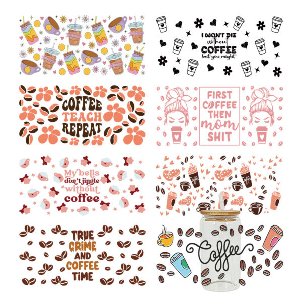 Wholesale UV Transfer Paste Glass Crystal Label Crystal Paste Cross-border Special Paste for 16oz Glass Cup 23cmX11cm