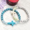 Wholesale Blue And White Couple Luminous Bracelet Turquoise Bracelet