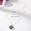 Wholesale Devil's Eye Alloy Necklace Blue Eyes Crystal Sweater Chain