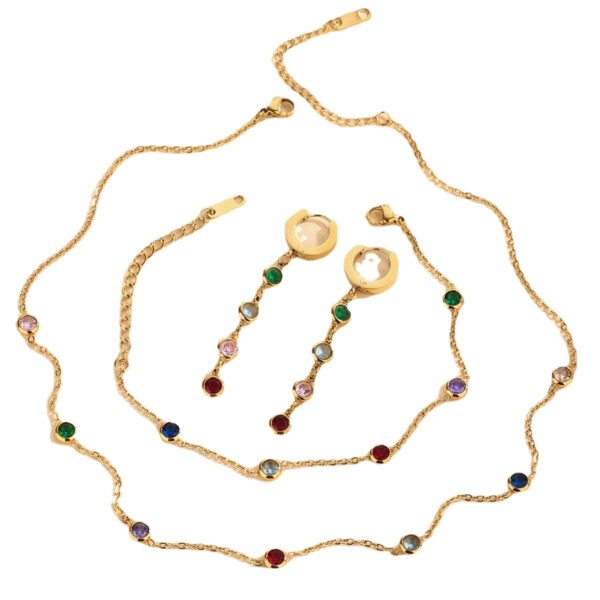O1CN01R4LYxK1Bs2qFwmzqv_0-0-cib Wholesale Luxury Color Treasure Necklace Bracelet Earrings Set