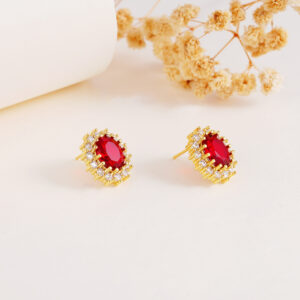 Red earrings 1609