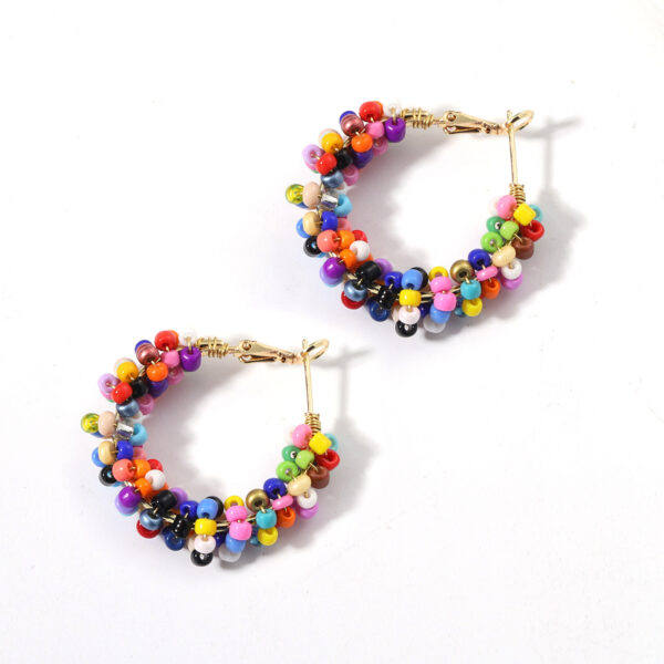 Wholesale handmade beaded earrings Bohemian fashion Joker exquisite earrings