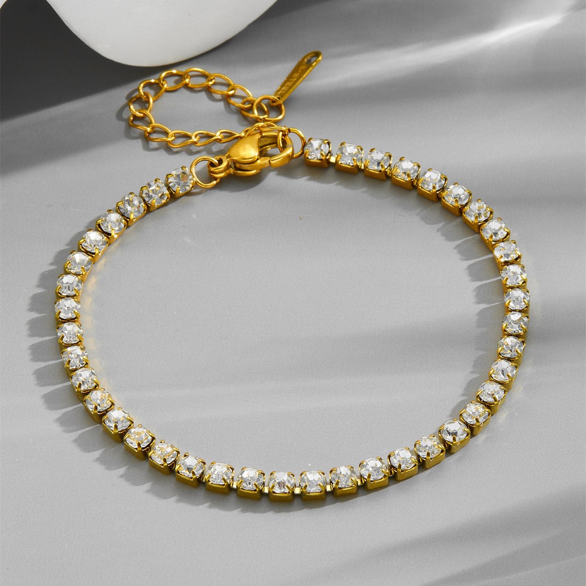 Wholesale multi-row full diamond Titanium Steel Bracelets