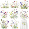 Wholesale Watercolor Spring Fresh Flowers UV DTF Ready to Press Transfers Wraps