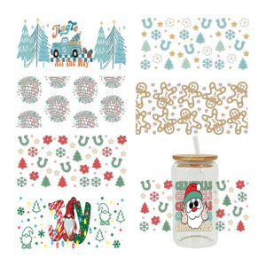 Wholesale UV transfer sticker glass crystal label Crystal sticker cross-border special sticker for 16oz glass cup 23cmX11cm