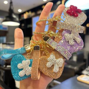 Fully rhinestone heart-shaped bow (randomly selected) / 4.5*4.7