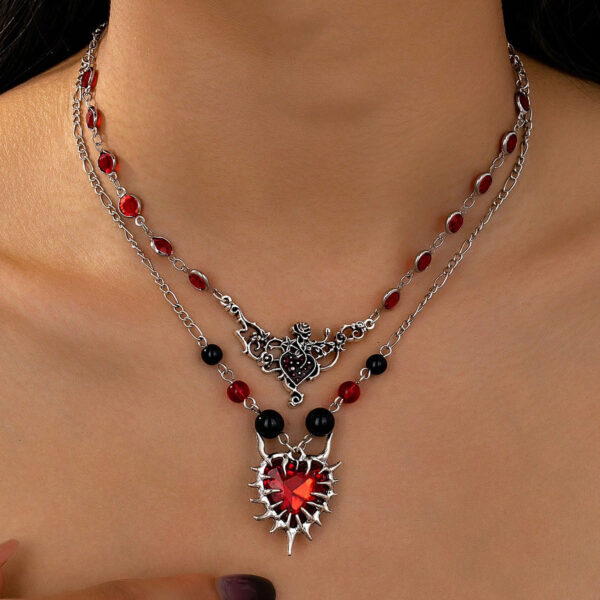 O1CN01R9NI3x23opYM5pe4y_3950707303-0-cib Wholesale Halloween Dark Gothic Butterfly Cross Bat Skull Necklace Set