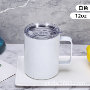 12oz white stainless steel insulated mug (with lid) / 12oz or 360ml.20oz or 600ml